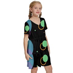 Kids  Short Sleeve Tiered Mini Dress 