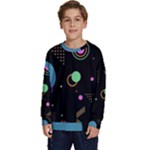 Colartive, Aesthetic, Amoled, Black, Colorful, Desenho Kids  Crewneck Sweatshirt