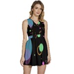 Colartive, Aesthetic, Amoled, Black, Colorful, Desenho Sleeveless High Waist Mini Dress