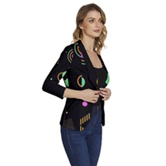 Women s One-Button 3/4 Sleeve Short Jacket 