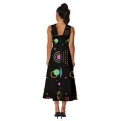 Sleeveless Cross Front Cocktail Midi Chiffon Dress 