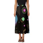 Colartive, Aesthetic, Amoled, Black, Colorful, Desenho Classic Midi Chiffon Skirt