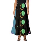 Colartive, Aesthetic, Amoled, Black, Colorful, Desenho Tiered Ruffle Maxi Skirt