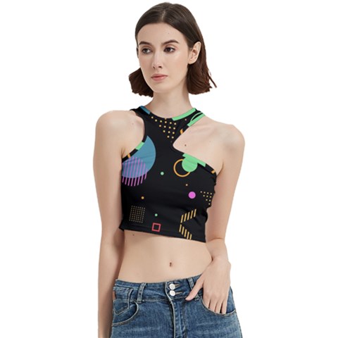 Colartive, Aesthetic, Amoled, Black, Colorful, Desenho Cut Out Top from ArtsNow.com