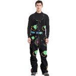 Colartive, Aesthetic, Amoled, Black, Colorful, Desenho Men s Front Zip Ski And Snowboard Bib Pants