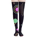 Colartive, Aesthetic, Amoled, Black, Colorful, Desenho Thigh High Stockings