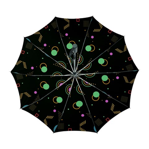 Colartive, Aesthetic, Amoled, Black, Colorful, Desenho Automatic Folding Umbrella with Case (Large) from ArtsNow.com