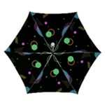 Colartive, Aesthetic, Amoled, Black, Colorful, Desenho Automatic Folding Umbrella with Case (Small)