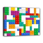 Colorful Bricks, Bricks, Colorful, Colors, Games, Lego, Rainbow Canvas 16  x 12  (Stretched)