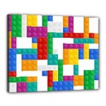 Colorful Bricks, Bricks, Colorful, Colors, Games, Lego, Rainbow Canvas 20  x 16  (Stretched)