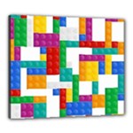 Colorful Bricks, Bricks, Colorful, Colors, Games, Lego, Rainbow Canvas 24  x 20  (Stretched)