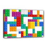 Colorful Bricks, Bricks, Colorful, Colors, Games, Lego, Rainbow Canvas 18  x 12  (Stretched)