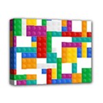 Colorful Bricks, Bricks, Colorful, Colors, Games, Lego, Rainbow Deluxe Canvas 14  x 11  (Stretched)