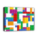 Colorful Bricks, Bricks, Colorful, Colors, Games, Lego, Rainbow Deluxe Canvas 16  x 12  (Stretched) 