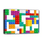 Colorful Bricks, Bricks, Colorful, Colors, Games, Lego, Rainbow Deluxe Canvas 18  x 12  (Stretched)