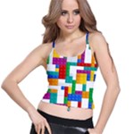 Colorful Bricks, Bricks, Colorful, Colors, Games, Lego, Rainbow Spaghetti Strap Bra Top