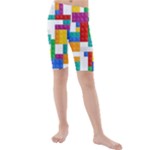 Colorful Bricks, Bricks, Colorful, Colors, Games, Lego, Rainbow Kids  Mid Length Swim Shorts