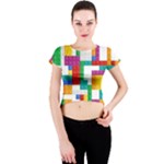 Colorful Bricks, Bricks, Colorful, Colors, Games, Lego, Rainbow Crew Neck Crop Top