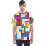 Colorful Bricks, Bricks, Colorful, Colors, Games, Lego, Rainbow Men s Sport Mesh T-Shirt