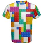 Colorful Bricks, Bricks, Colorful, Colors, Games, Lego, Rainbow Men s Cotton T-Shirt