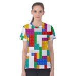 Colorful Bricks, Bricks, Colorful, Colors, Games, Lego, Rainbow Women s Cotton T-Shirt