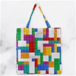 Colorful Bricks, Bricks, Colorful, Colors, Games, Lego, Rainbow Grocery Tote Bag