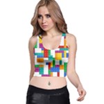 Colorful Bricks, Bricks, Colorful, Colors, Games, Lego, Rainbow Racer Back Crop Top