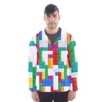 Colorful Bricks, Bricks, Colorful, Colors, Games, Lego, Rainbow Men s Hooded Windbreaker