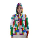 Colorful Bricks, Bricks, Colorful, Colors, Games, Lego, Rainbow Women s Hooded Windbreaker