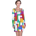 Colorful Bricks, Bricks, Colorful, Colors, Games, Lego, Rainbow Long Sleeve Nightdress