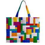 Colorful Bricks, Bricks, Colorful, Colors, Games, Lego, Rainbow Zipper Mini Tote Bag