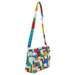 Colorful Bricks, Bricks, Colorful, Colors, Games, Lego, Rainbow Shoulder Bag with Back Zipper