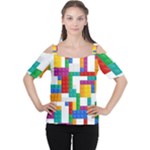 Colorful Bricks, Bricks, Colorful, Colors, Games, Lego, Rainbow Cutout Shoulder T-Shirt