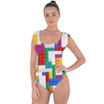 Colorful Bricks, Bricks, Colorful, Colors, Games, Lego, Rainbow Short Sleeve Leotard 