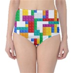 Colorful Bricks, Bricks, Colorful, Colors, Games, Lego, Rainbow Classic High-Waist Bikini Bottoms