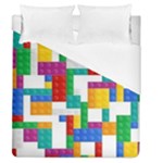 Colorful Bricks, Bricks, Colorful, Colors, Games, Lego, Rainbow Duvet Cover (Queen Size)