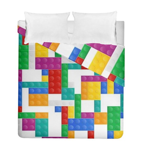 Colorful Bricks, Bricks, Colorful, Colors, Games, Lego, Rainbow Duvet Cover Double Side (Full/ Double Size) from ArtsNow.com