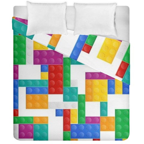 Colorful Bricks, Bricks, Colorful, Colors, Games, Lego, Rainbow Duvet Cover Double Side (California King Size) from ArtsNow.com