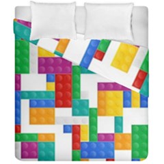 Colorful Bricks, Bricks, Colorful, Colors, Games, Lego, Rainbow Duvet Cover Double Side (California King Size) from ArtsNow.com