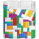 Colorful Bricks, Bricks, Colorful, Colors, Games, Lego, Rainbow Duvet Cover Double Side (California King Size)