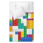 Colorful Bricks, Bricks, Colorful, Colors, Games, Lego, Rainbow Duvet Cover Double Side (Single Size)