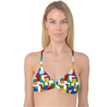 Colorful Bricks, Bricks, Colorful, Colors, Games, Lego, Rainbow Reversible Tri Bikini Top