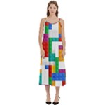 Colorful Bricks, Bricks, Colorful, Colors, Games, Lego, Rainbow Casual Spaghetti Strap Midi Dress