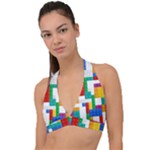 Colorful Bricks, Bricks, Colorful, Colors, Games, Lego, Rainbow Halter Plunge Bikini Top