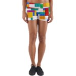 Colorful Bricks, Bricks, Colorful, Colors, Games, Lego, Rainbow Yoga Shorts