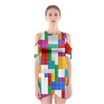 Colorful Bricks, Bricks, Colorful, Colors, Games, Lego, Rainbow Shoulder Cutout One Piece Dress