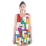 Colorful Bricks, Bricks, Colorful, Colors, Games, Lego, Rainbow Scoop Neck Skater Dress