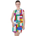 Colorful Bricks, Bricks, Colorful, Colors, Games, Lego, Rainbow Drawstring Hooded Dress