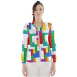 Colorful Bricks, Bricks, Colorful, Colors, Games, Lego, Rainbow Women s Windbreaker