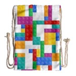 Colorful Bricks, Bricks, Colorful, Colors, Games, Lego, Rainbow Drawstring Bag (Large)